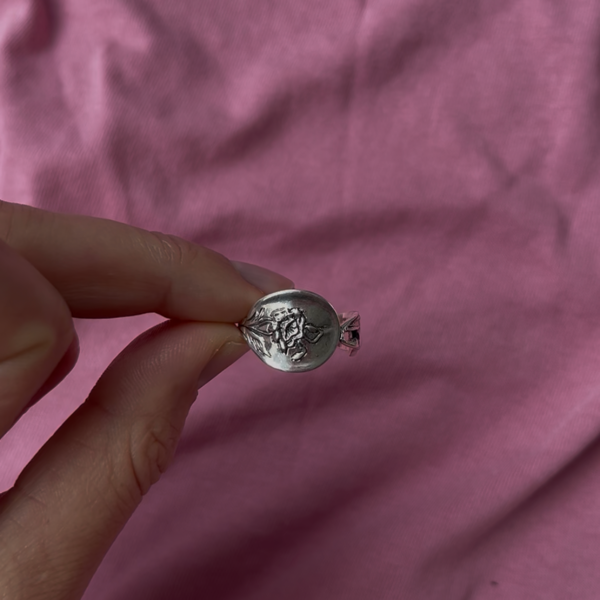Vintage silver spoon ring